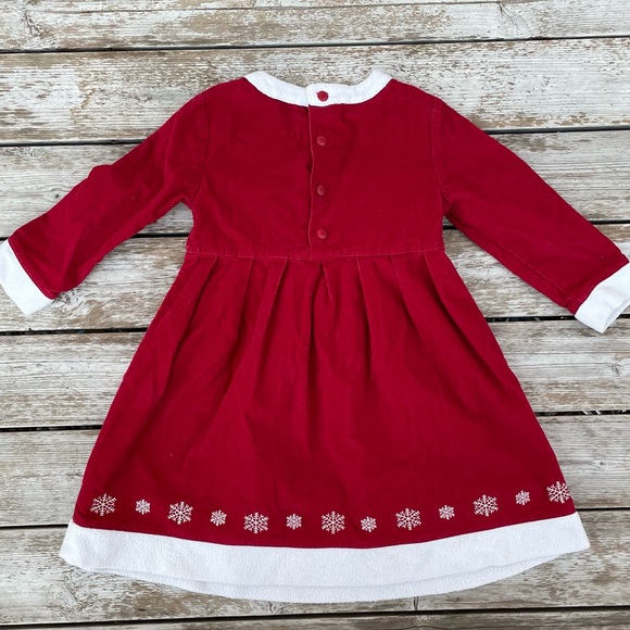Hanna Andersson Snowflake Dress Red Corduroy Sherpa Trim, Size 110/US 5 - Picture 3 of 6